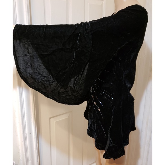 NWOT | Anne Carson {BLACK VELVET BEADED TOP} - Picture 7 of 9